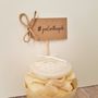Set Of Ten Personalised Hashtag Wedding Cupcake Toppers, thumbnail 1 of 6