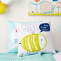 Children's Personalised Bee Happy Cushion, thumbnail 2 of 6