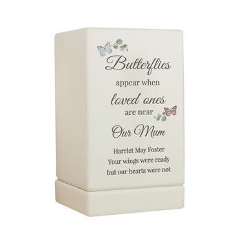 Personalised Butterflies Appear Memorial Urn, 4 of 7