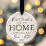 First Christmas In New Home Ceramic Bauble Decoration, thumbnail 1 of 11