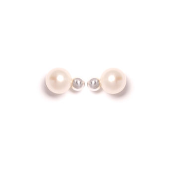 Pearl Lunar Stud Earrings, 6 of 9