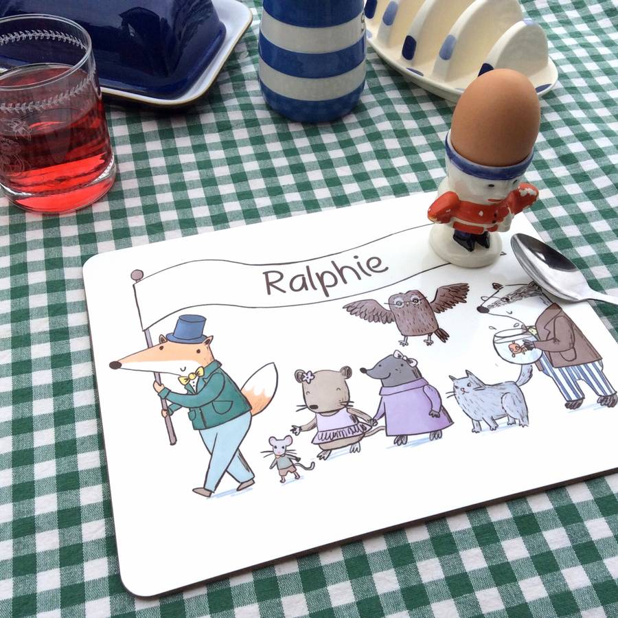 personalised children's placemat by not before tea | notonthehighstreet.com