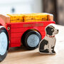 Personalised Wooden Farm Tractor And Trailer Birthday Gift, thumbnail 2 of 7