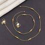 Golden Brass Thread Slim Foot Payal Anklet, thumbnail 6 of 7