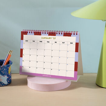 Academic Year A5 Desk Calendar 2026 2027 | Checks And Stripes, 2 of 5