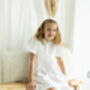 Mini Polo Short Sleeve White Cotton Dress, thumbnail 5 of 9