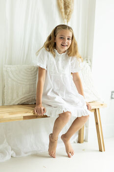 Mini Polo Short Sleeve White Cotton Dress, 5 of 9