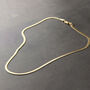 Flat Snake Herringbone Chain Necklace, thumbnail 2 of 9