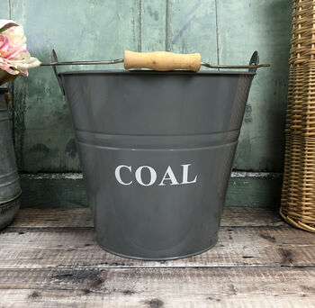 Fireside Coal Bucket In French Grey, 2 of 3