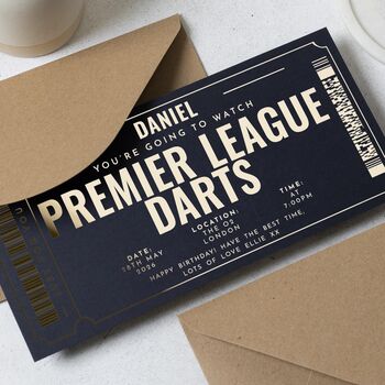Personalised Premier League Darts Birthday Gift Voucher, 3 of 9