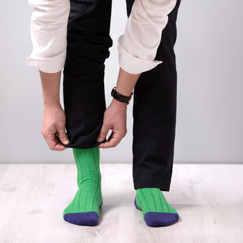 Luxury Mens Bright Contrast Socks, 3 of 7