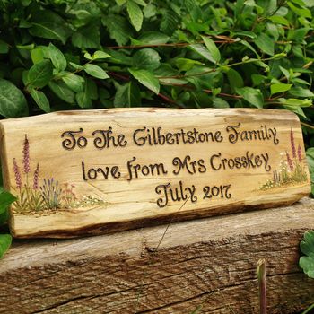 Woodland Wood Signs With Hand Painted Flowers, 4 of 4