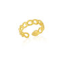 Chain Ring In Sterling Silver And Gold Plated, thumbnail 9 of 9