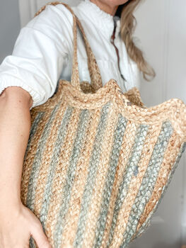 Handmade Scallop Jute Bag, 4 of 6