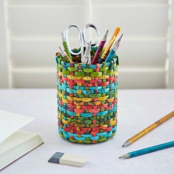 Recycled Newspaper Round Pencil Holder, 2 of 11