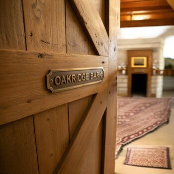 Customisable Brass With Antique Plaque For Indications, 5 of 7