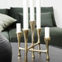 Candle Stand, Tristy, Brass Finish, thumbnail 2 of 3
