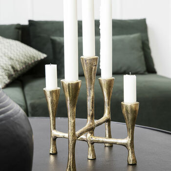 Candle Stand, Tristy, Brass Finish, 2 of 3