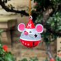Personalised Mouse Hanging Decoration, thumbnail 3 of 3