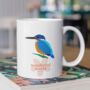 Kingfisher Bird Personalised Mug, thumbnail 2 of 2