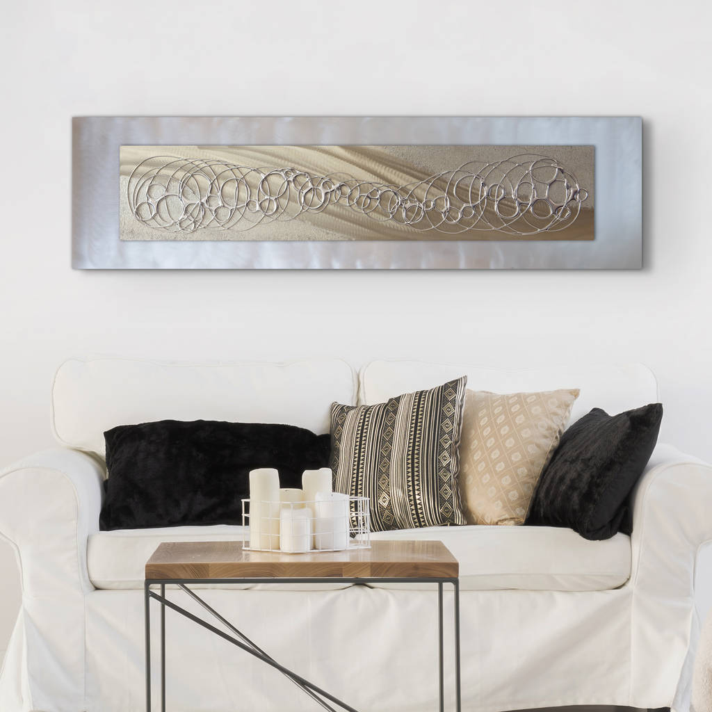 champagne bubbles metal wall art by studio eglomisé