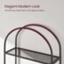 Five Tier Shelf Tempered Glass Rack Arched Design, thumbnail 5 of 12