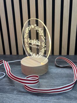 Personalised 'We Believe' Christmas LED Light, 3 of 6
