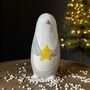 Ceramic Medium Penguin With Star Christmas Ornament, thumbnail 1 of 4