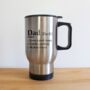 Personalised Definition Stainless Steel Travel Mug, thumbnail 3 of 4