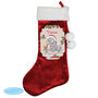 Personalised Me To You Reindeer Luxury Red Stocking, thumbnail 4 of 4