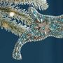 Six Frosty Blue Reindeer Hanging Decorations, thumbnail 4 of 4
