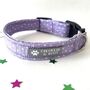 Lilac Star Dog Collar For Girl Or Boy Dogs, thumbnail 1 of 2