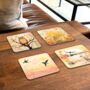 Whimsical Wildlife Set Of Four Pu Leather Coasters, thumbnail 6 of 8