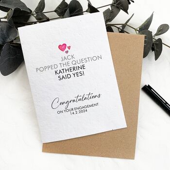 Personalised Engagement Congratulations Card, Wedding Proposal, 2 of 3