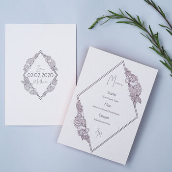 Flora Geo Wedding And Event Invitation Cards, 8 of 9