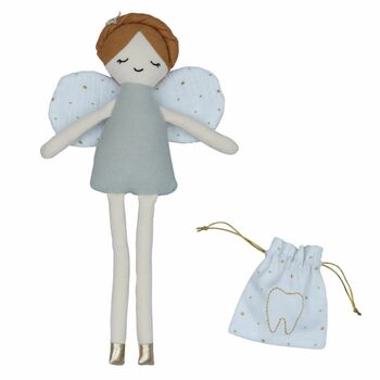 Organic Cotton Tooth Fairy With Pouch, 3 of 6
