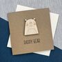 Wooden Daddy Bear Birthday Card, thumbnail 1 of 2