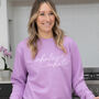 Inhale Exhale Lilac Yoga Ladies Sweatshirt, thumbnail 1 of 3