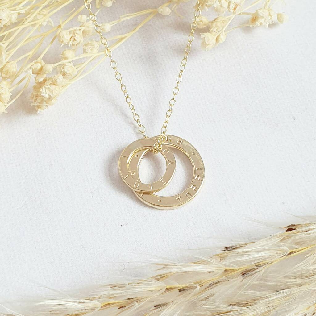 Gold Family Circles Necklace, 1 of 6