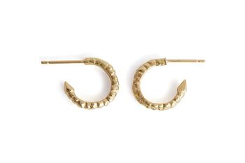 Diamond Thorn Stud Mini Hoops, 2 of 4