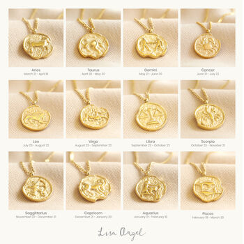 Personalised Gold Plated Steel Zodiac Pendant Necklace, 5 of 12