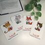 Personalised Magnetic Bookmark Reading Animals, thumbnail 2 of 7