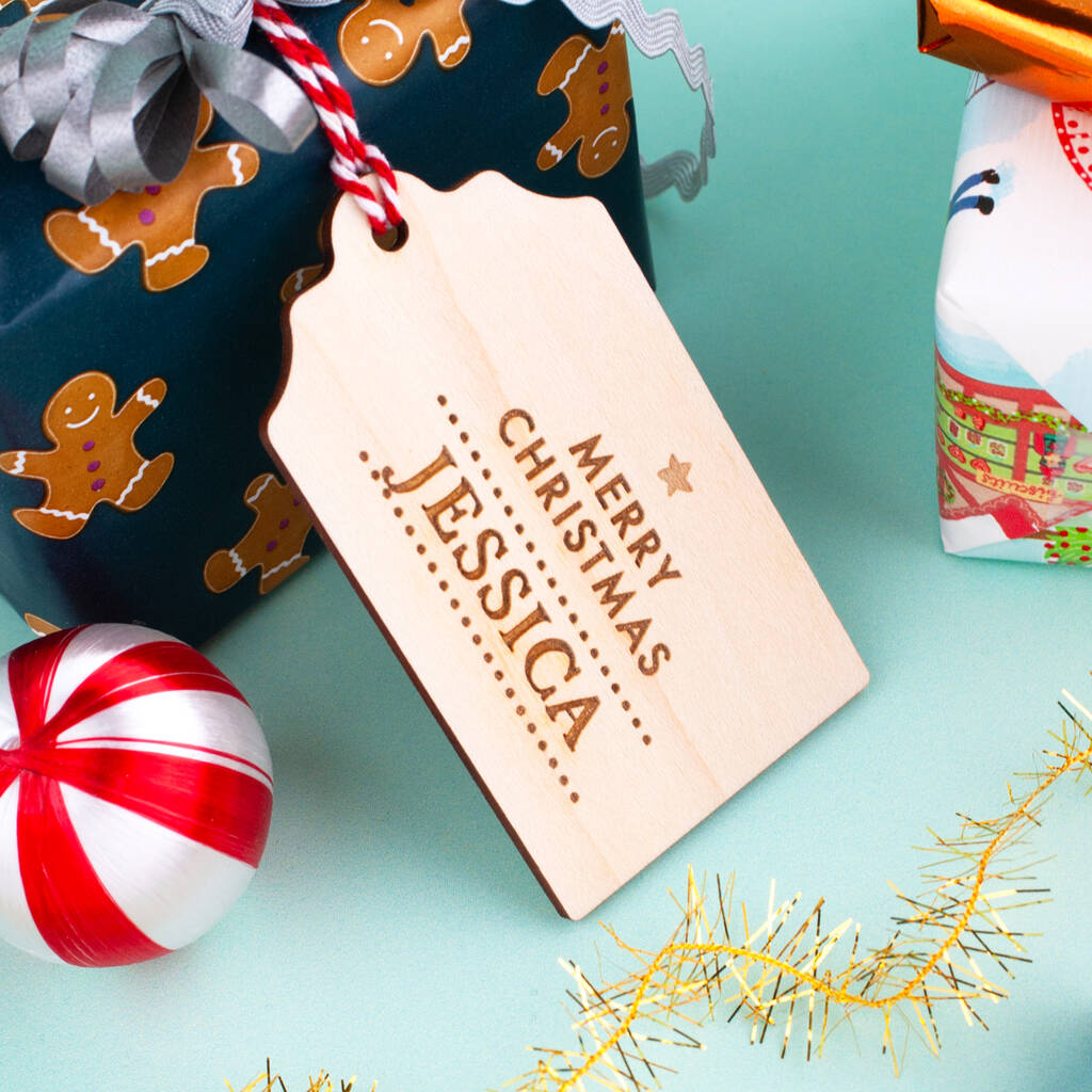 Personalised Merry Christmas Gift Tag, 1 of 2