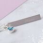 Vertical Sterling Silver Personalised Bar Necklace, thumbnail 5 of 12