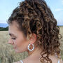 Kiara Large Pearl Hoop Earrings, thumbnail 1 of 2