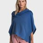 Blue 100% Cashmere Travel Wrap Gift Boxed, thumbnail 2 of 6