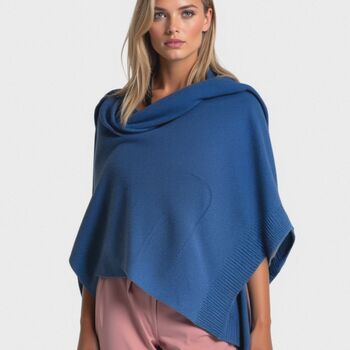 Blue 100% Cashmere Travel Wrap Gift Boxed, 2 of 6