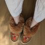 Luxury Sheepskin Slippers Terracotta, thumbnail 3 of 4