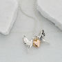 Lovey Dovey Two Doves And Heart Necklace, thumbnail 1 of 3