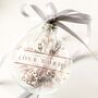 Floral Illustration Personalised Glass Bauble Keepsake, thumbnail 1 of 4